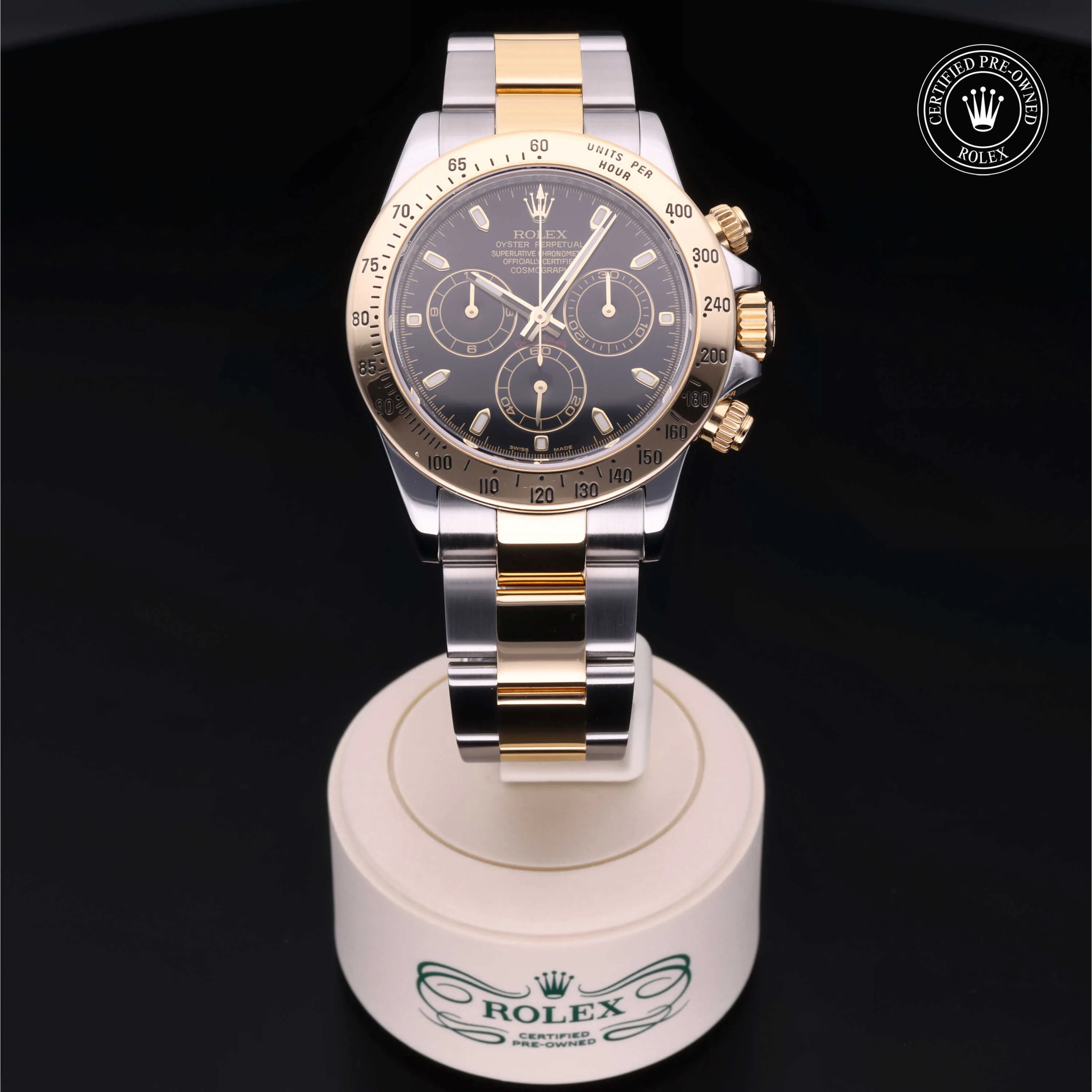 Rolex Daytona 116523 40mm Yellow gold and stainless steel Black 2