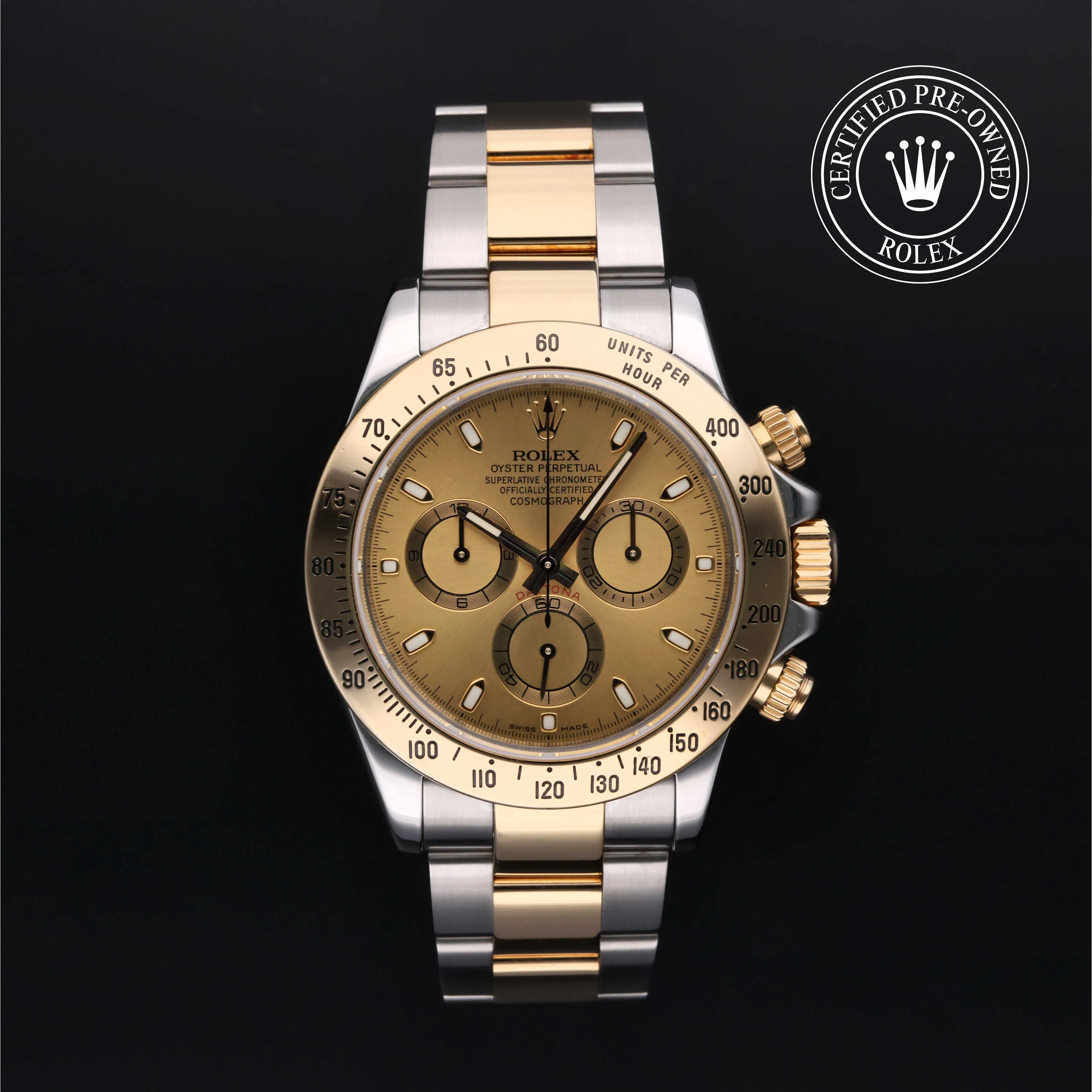 Rolex Daytona 116523 40mm Yellow gold and stainless steel Champagne