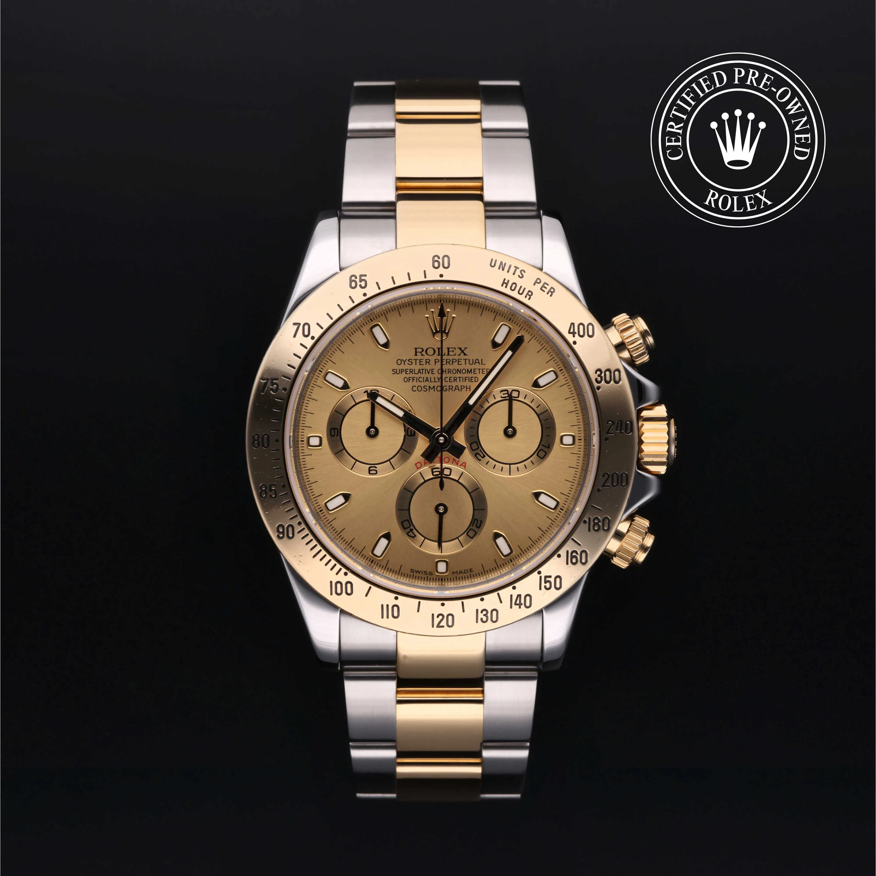 Rolex Daytona 116523 40mm Yellow gold and stainless steel Champagne