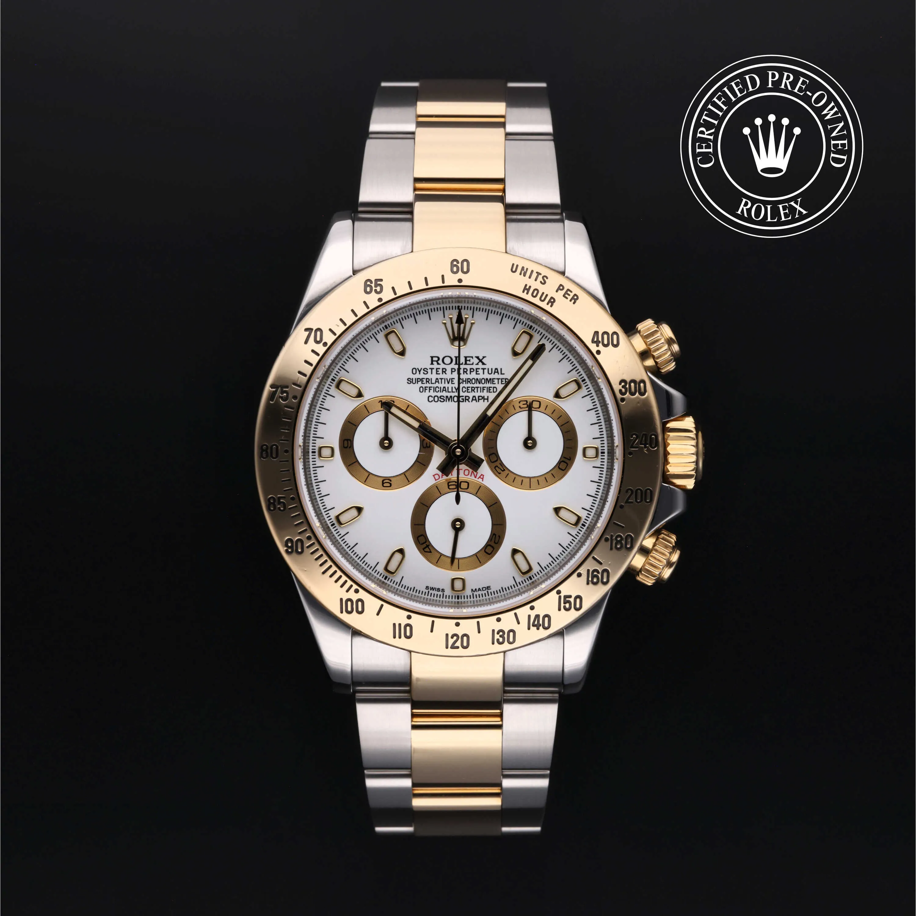 Rolex Daytona 116523 40mm Yellow gold and stainless steel White