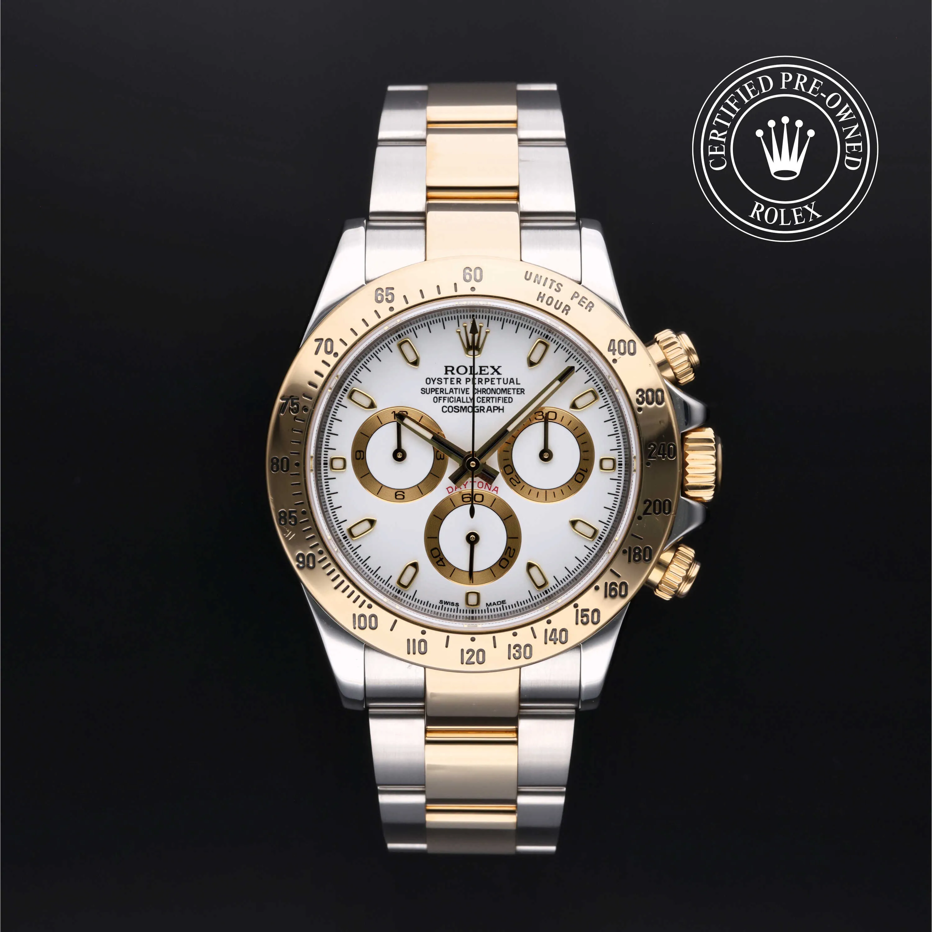 Rolex Daytona 116523 40mm Yellow gold and stainless steel White