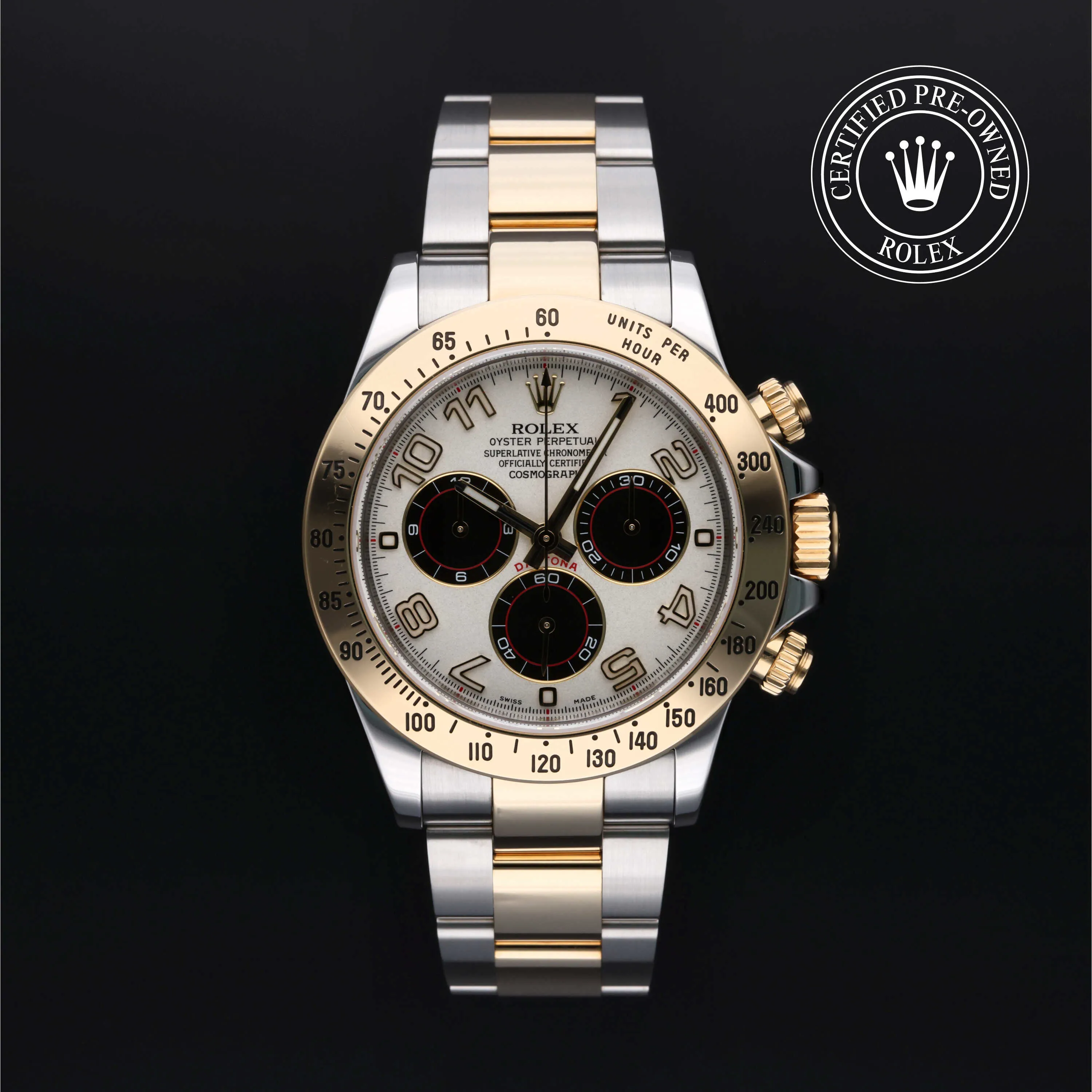 Rolex Daytona 116523 40mm Yellow gold and stainless steel White