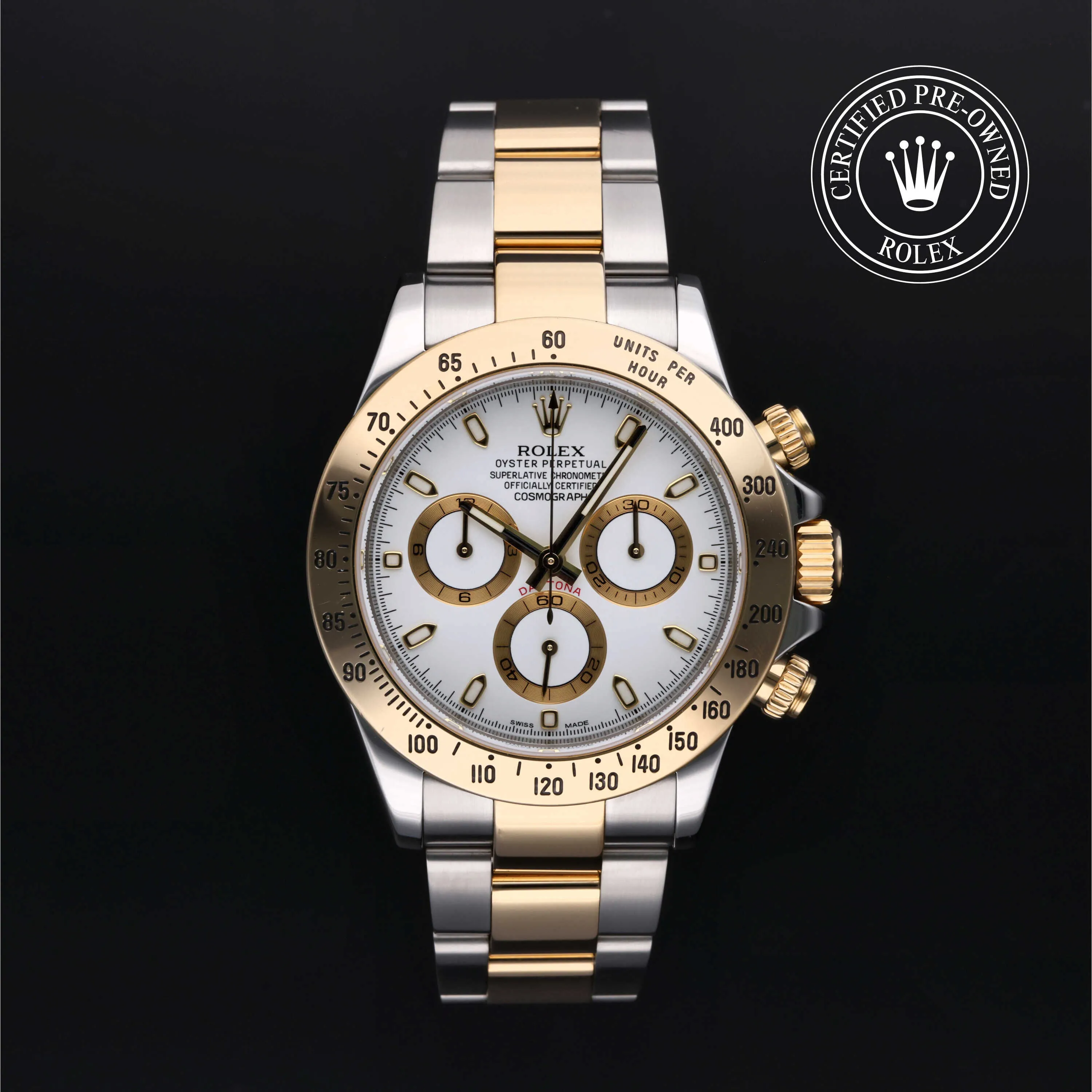 Rolex Daytona 116523 40mm Yellow gold and stainless steel White