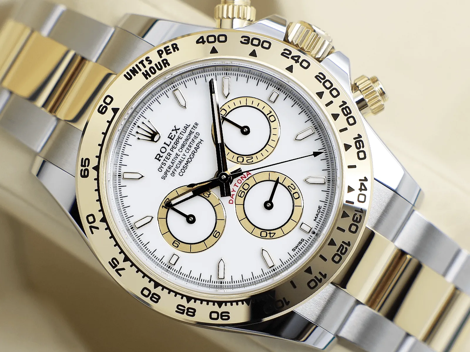 Rolex Daytona 126503 40mm White with Luminous Baton Markers and Sub-Dials