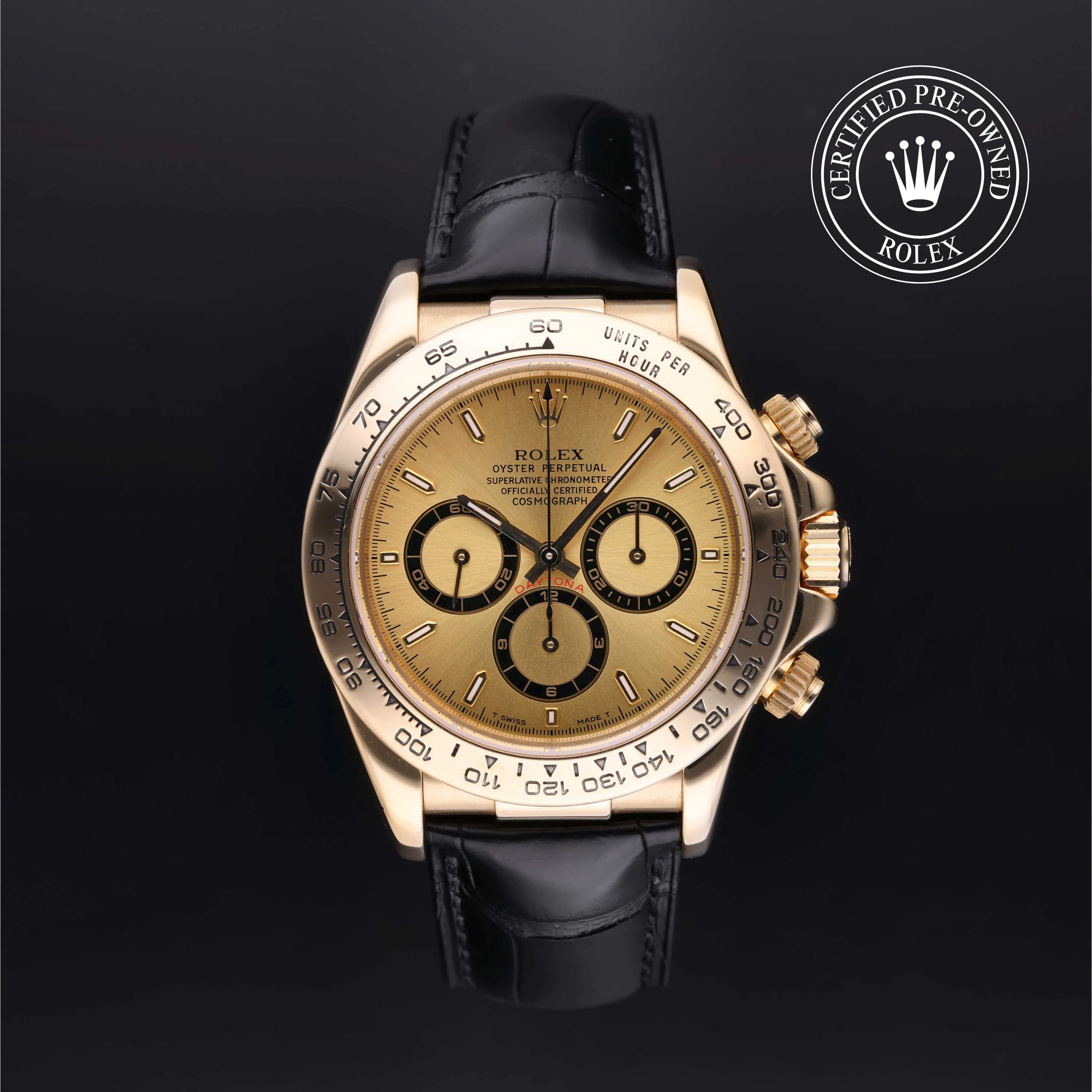 Rolex Daytona 16518 40mm Yellow gold Champagne