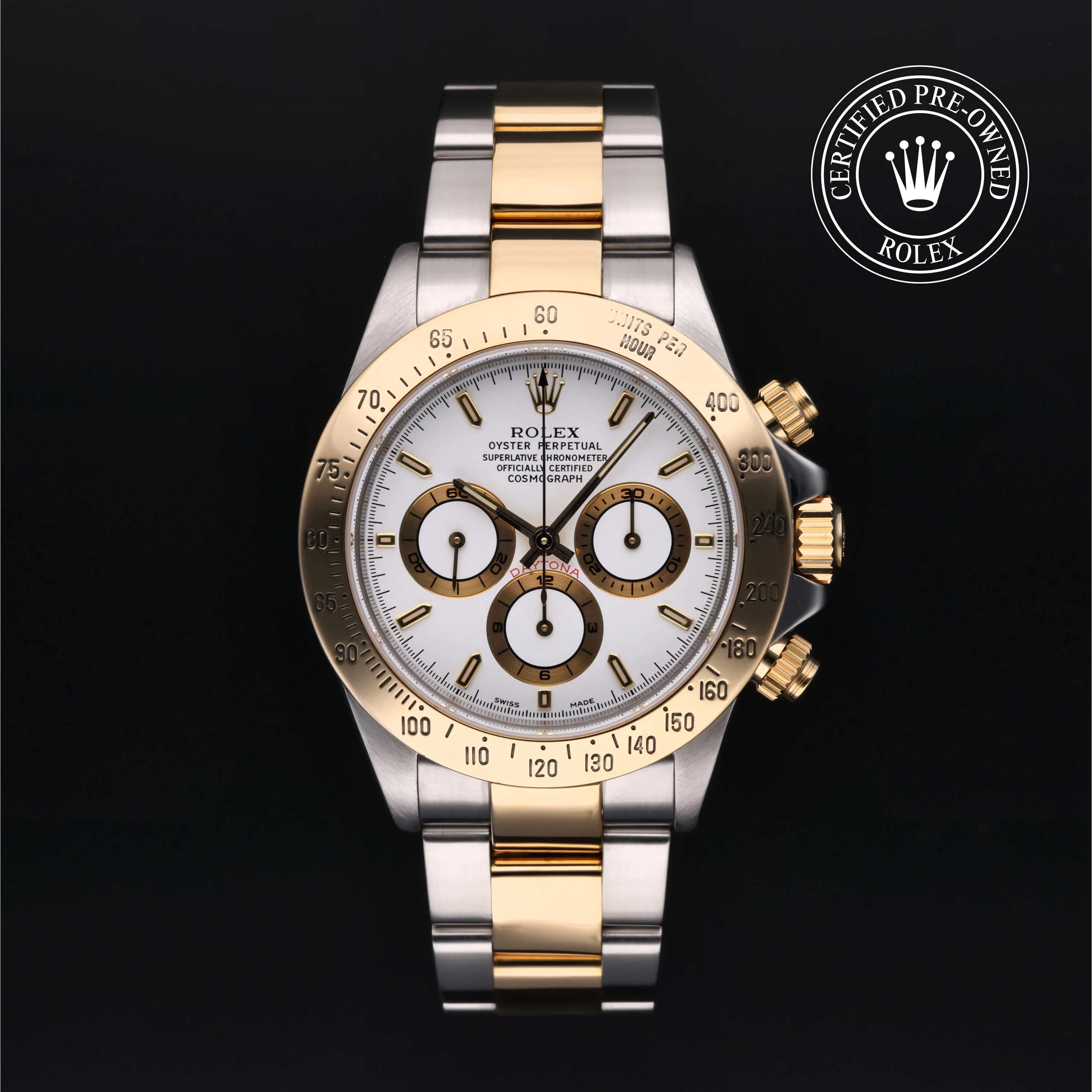 Rolex Daytona 16523 40mm Yellow gold and stainless steel White