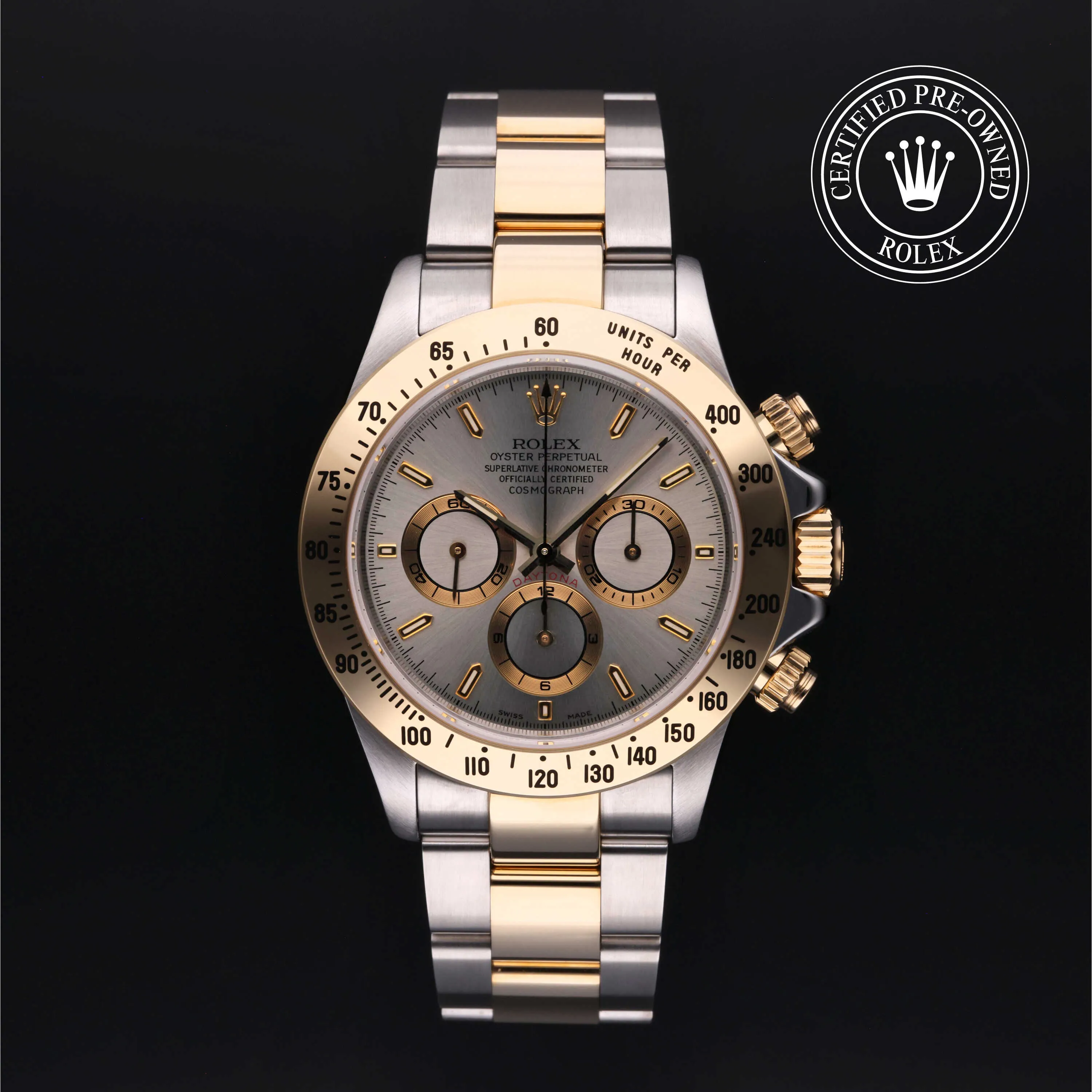 Rolex Daytona 16523 40mm Yellow gold and stainless steel Silver