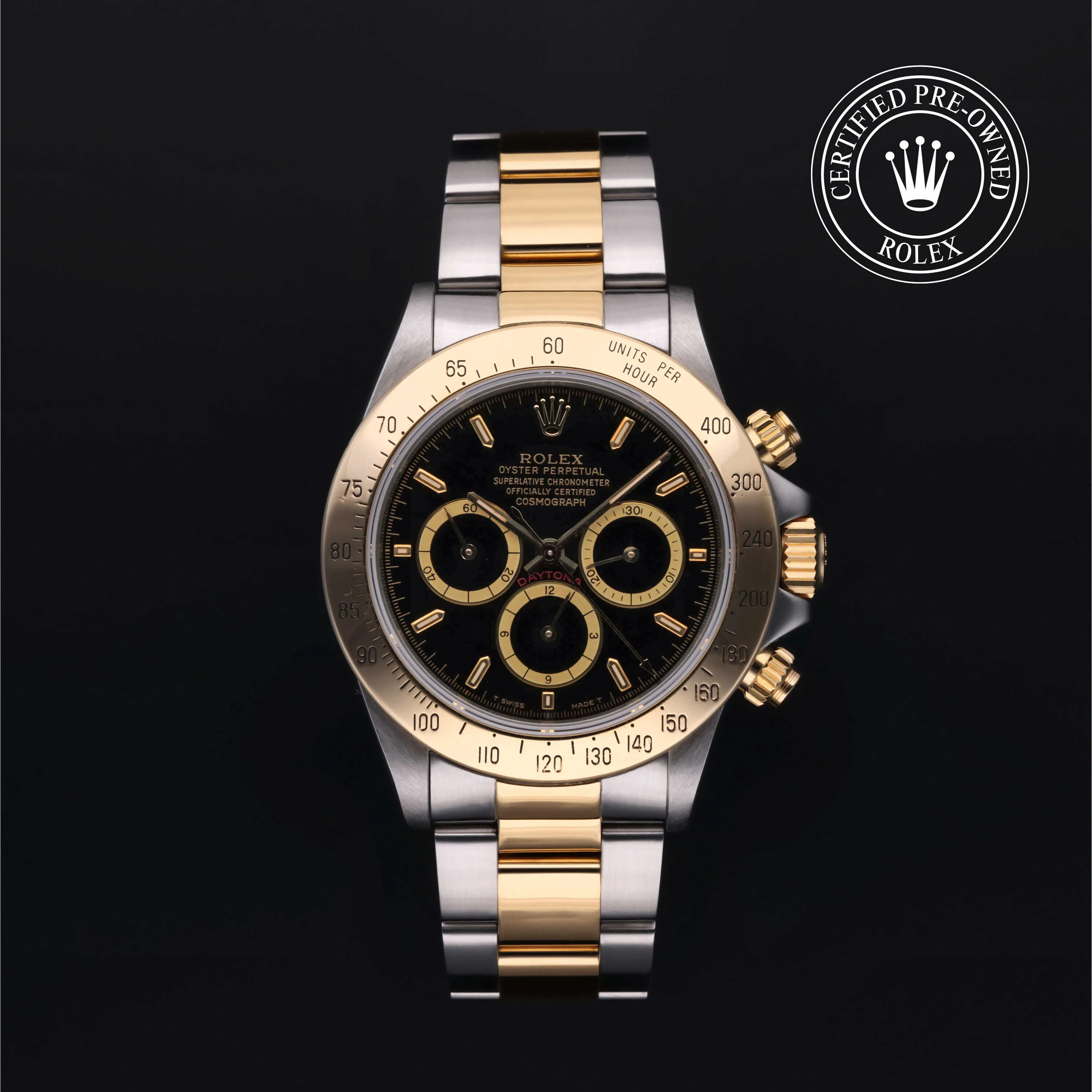 Rolex Daytona 16523 40mm Yellow gold and stainless steel Black