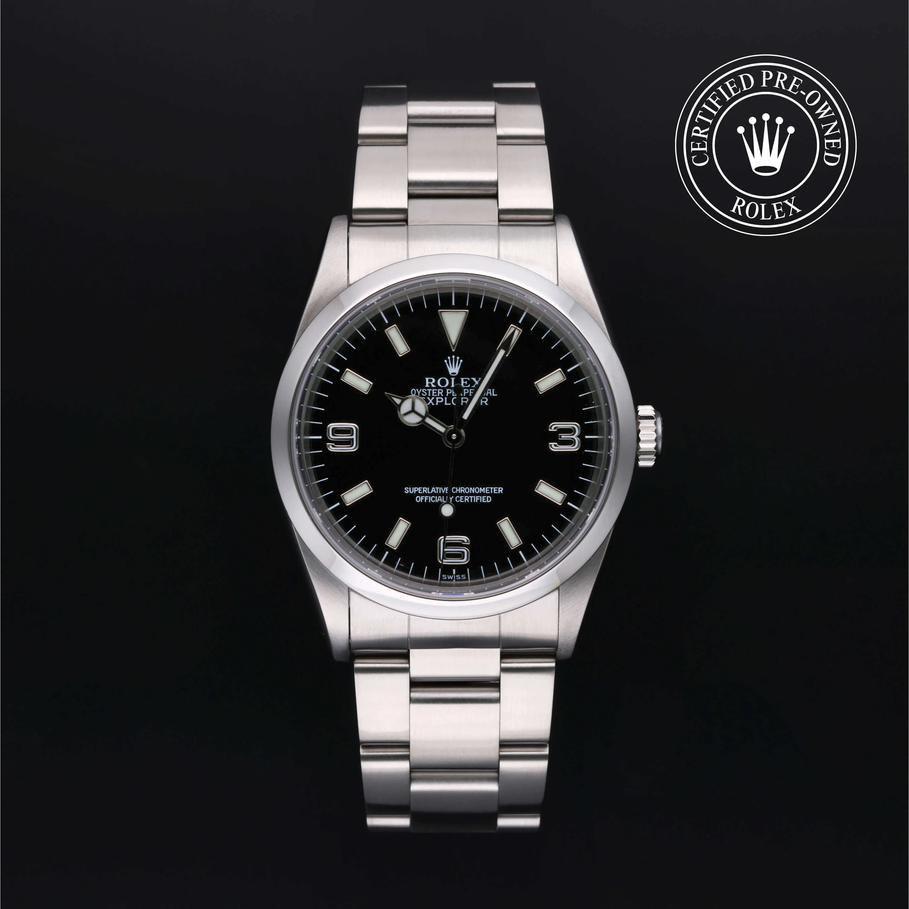 Rolex Explorer 14270 36mm Stainless steel Black