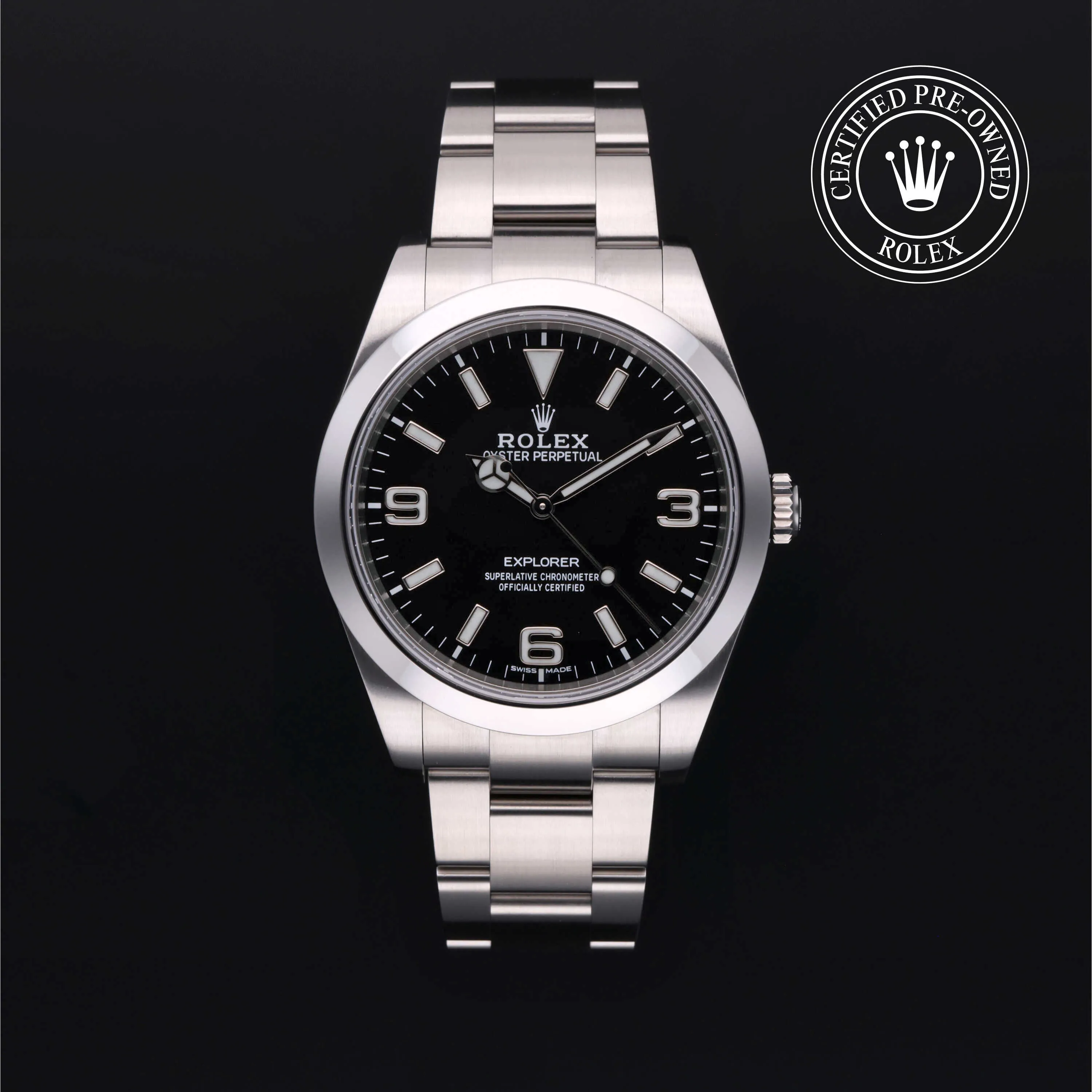 Rolex Explorer 214270 39mm Stainless steel Black