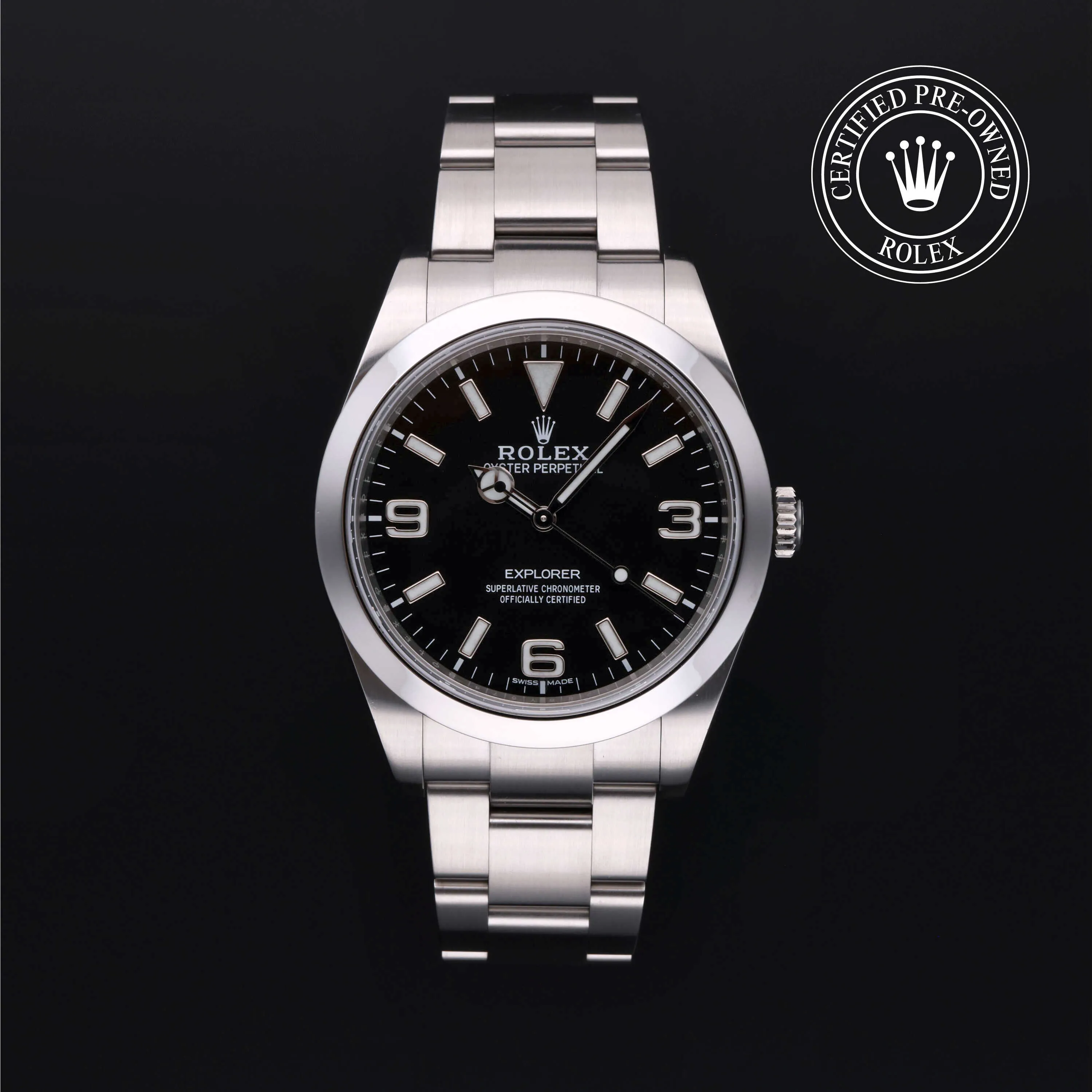 Rolex Explorer 39mm Stainless steel Black