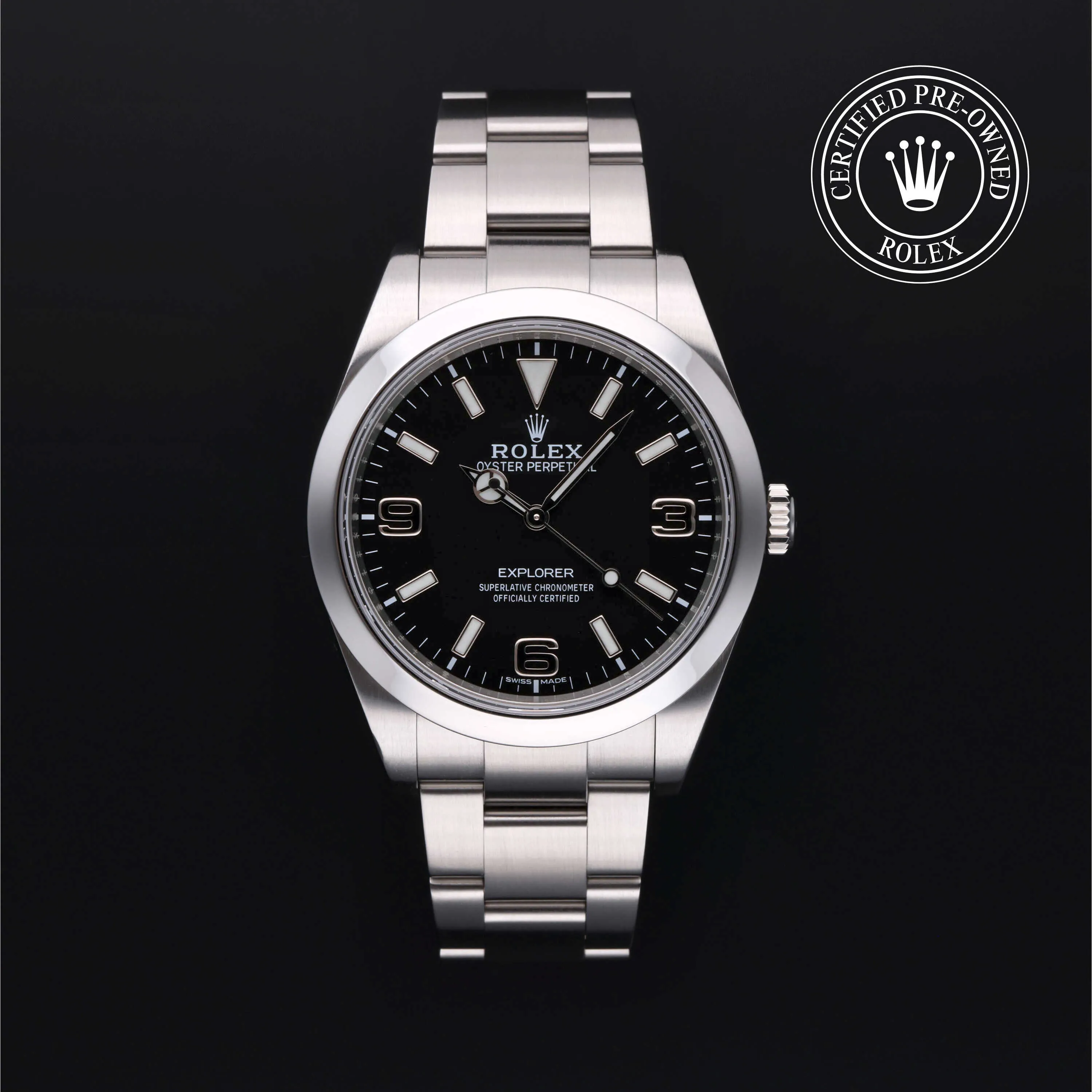 Rolex Explorer 39mm Stainless steel Black