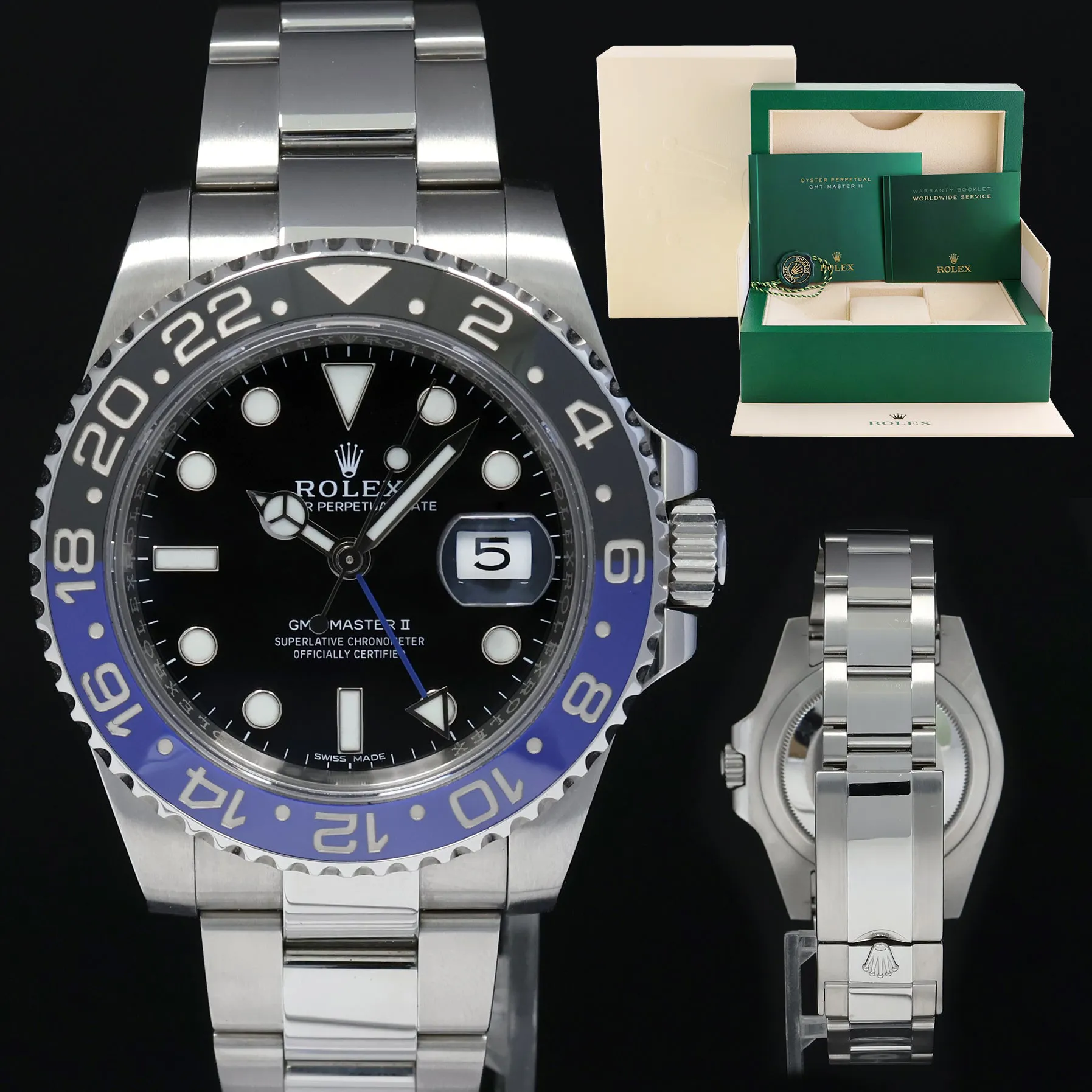 Rolex GMT-Master II 116710BLNR 40mm Stainless steel Black