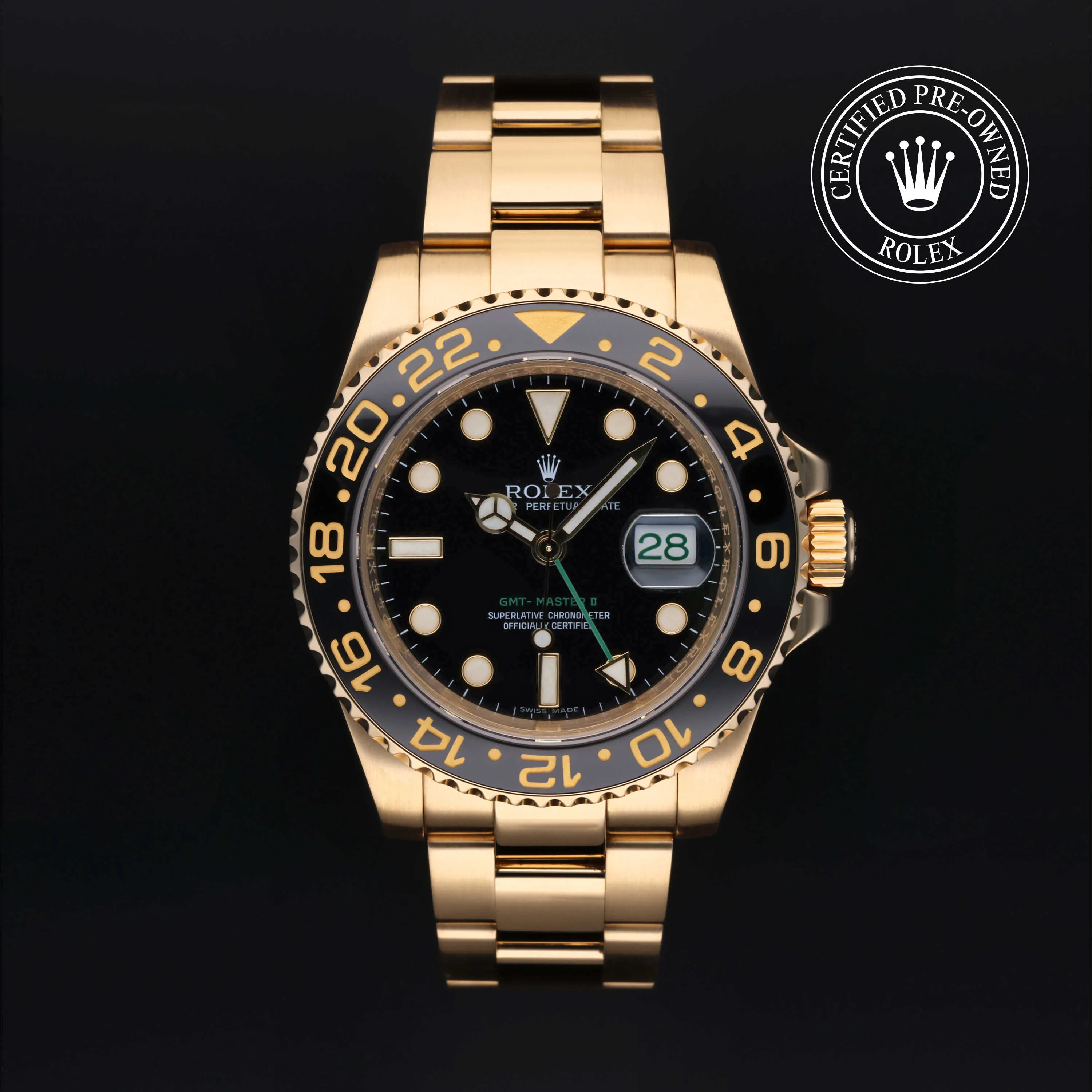 Rolex GMT-Master II 116718LN 40mm Yellow gold Black