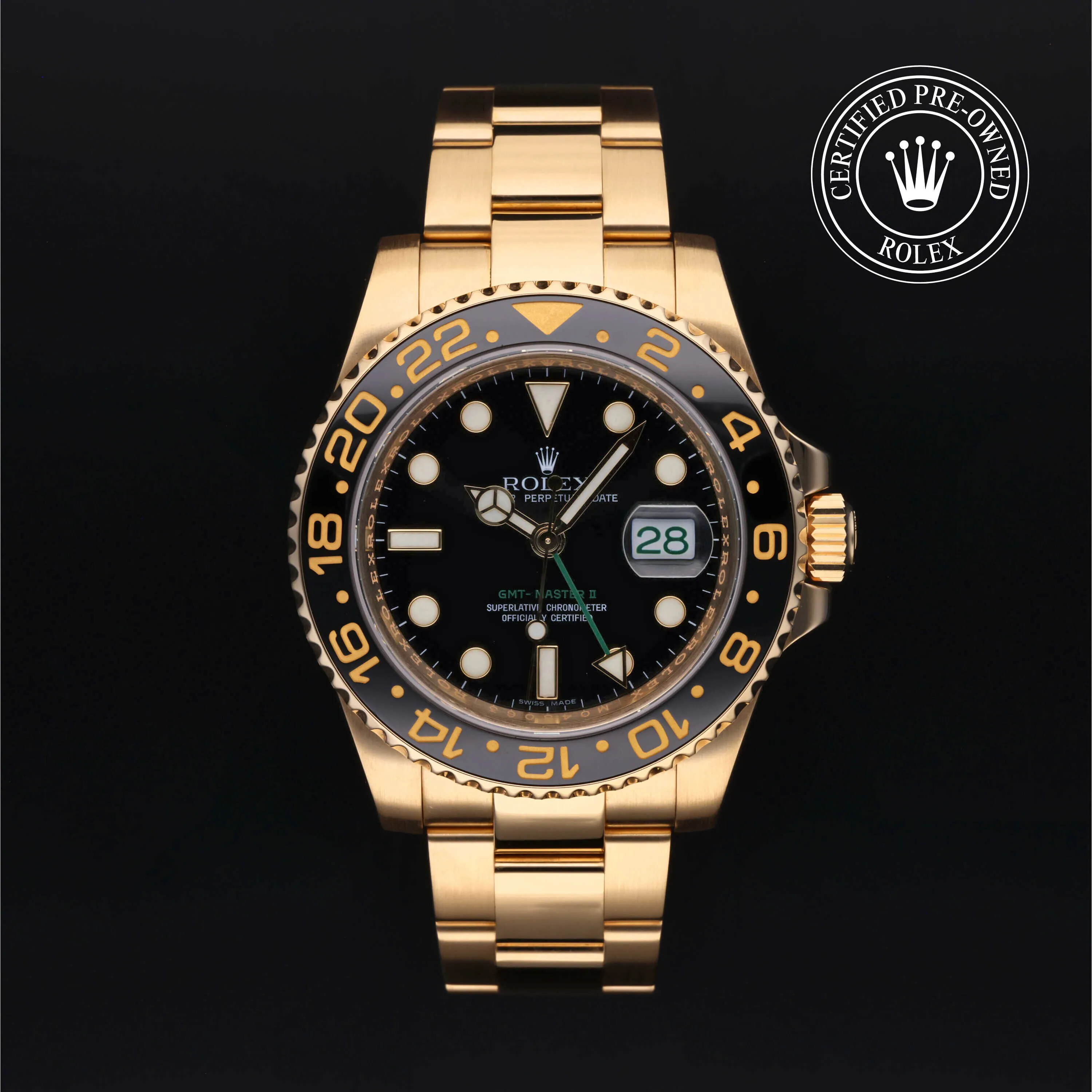 Rolex GMT-Master II 116718LN 40mm Yellow gold Black