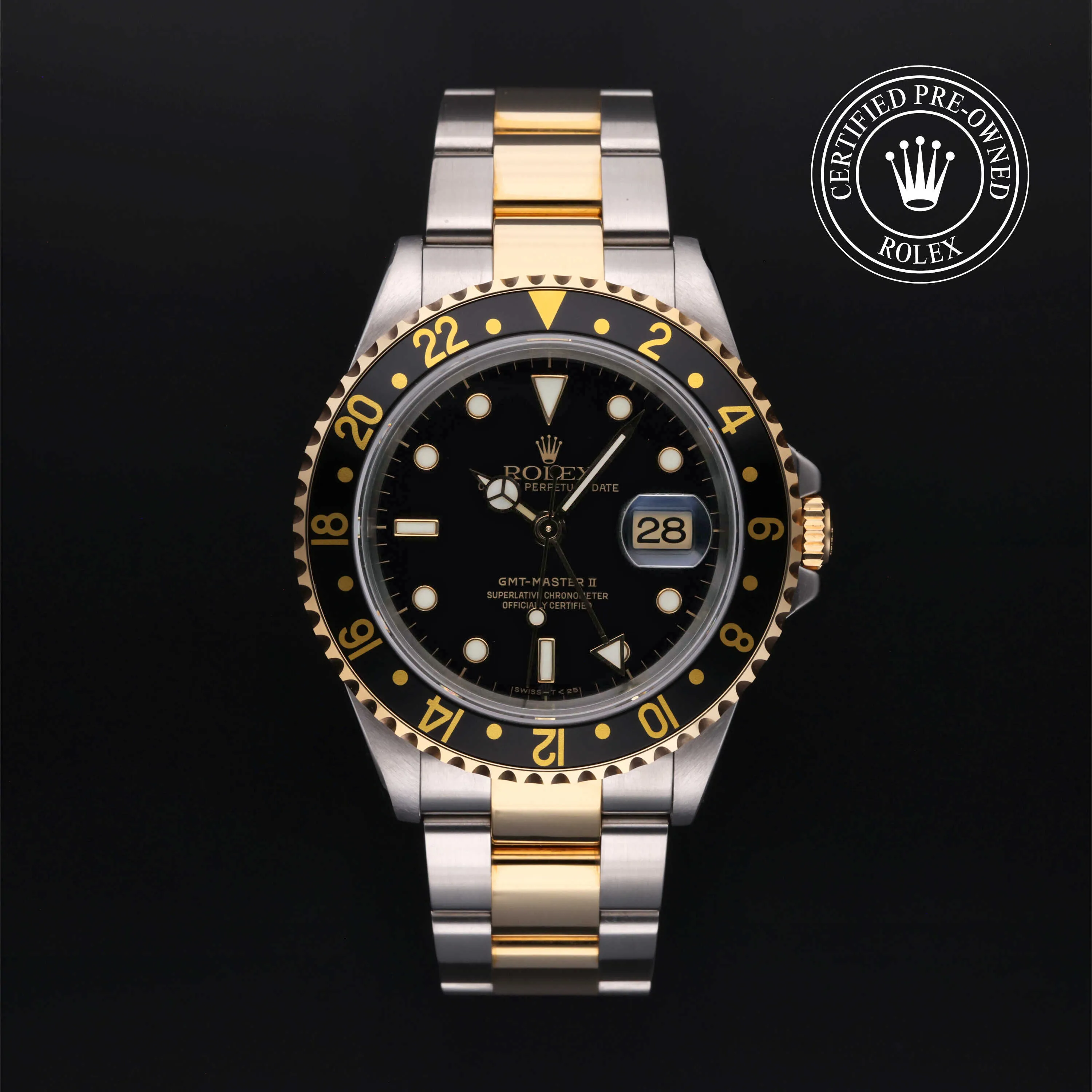 Rolex GMT-Master II 16713LN 40mm Yellow gold and Stainless steel Black