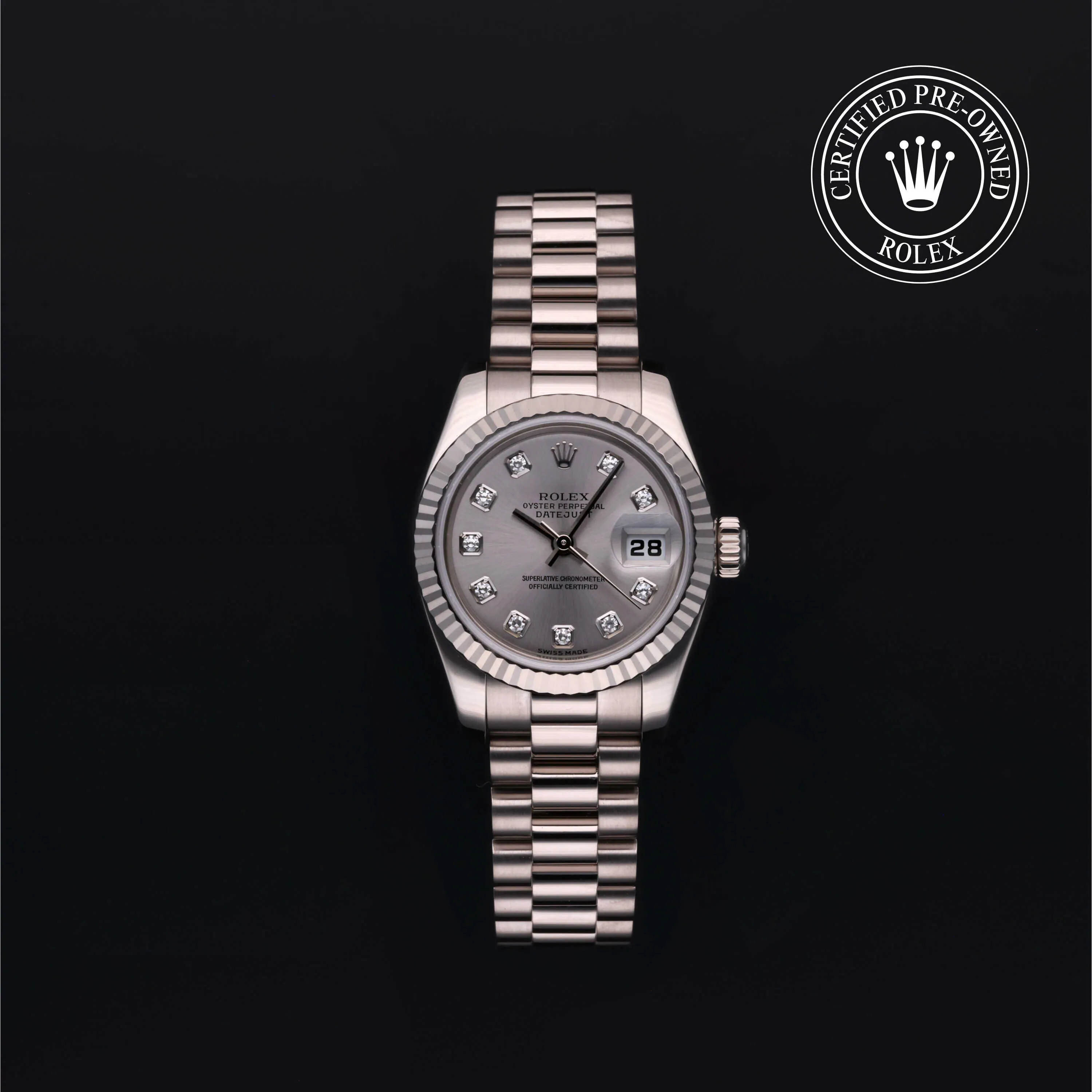 Rolex Lady-Datejust 179179 26mm White gold Gray