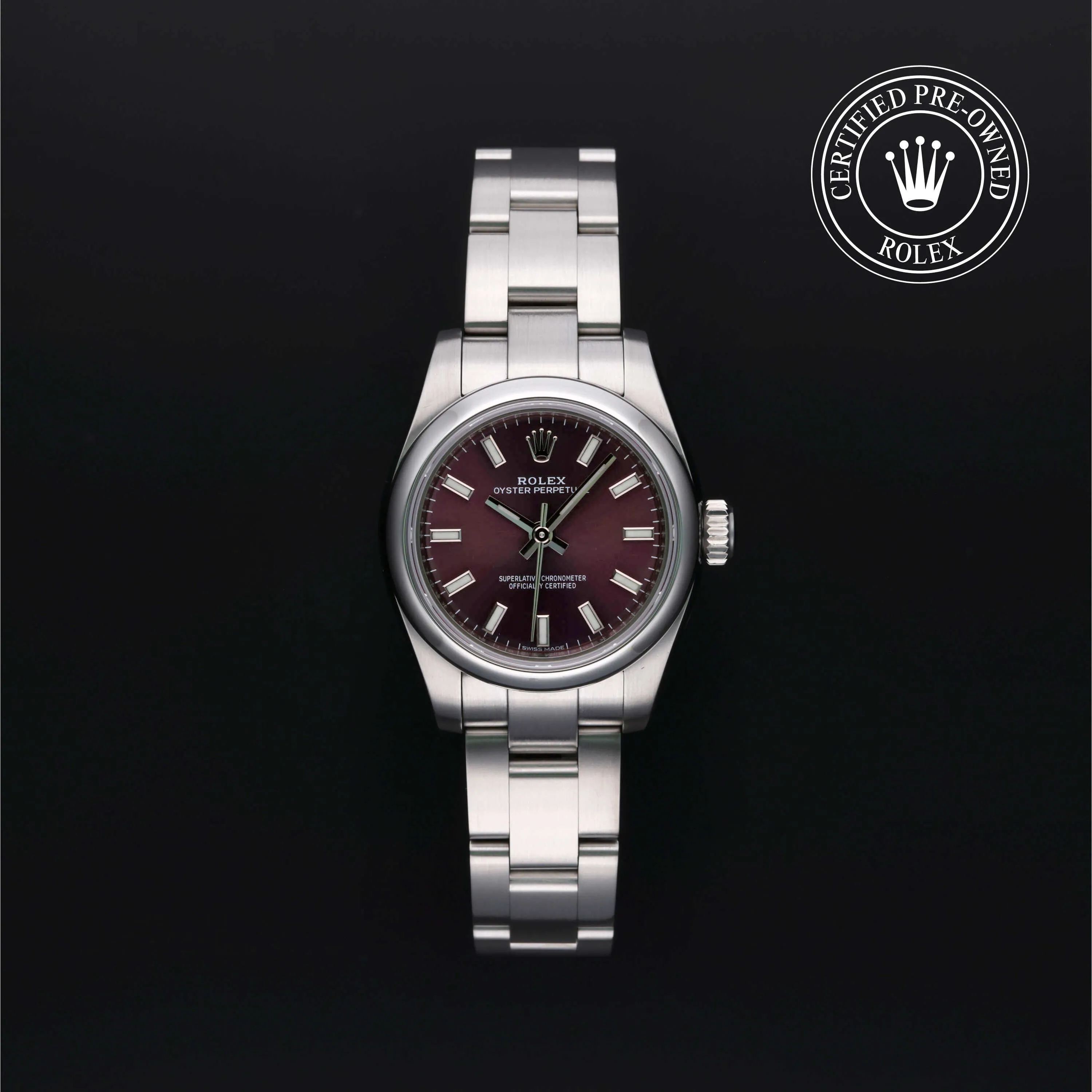 Rolex Oyster Perpetual 26 176200 26mm Stainless steel Red