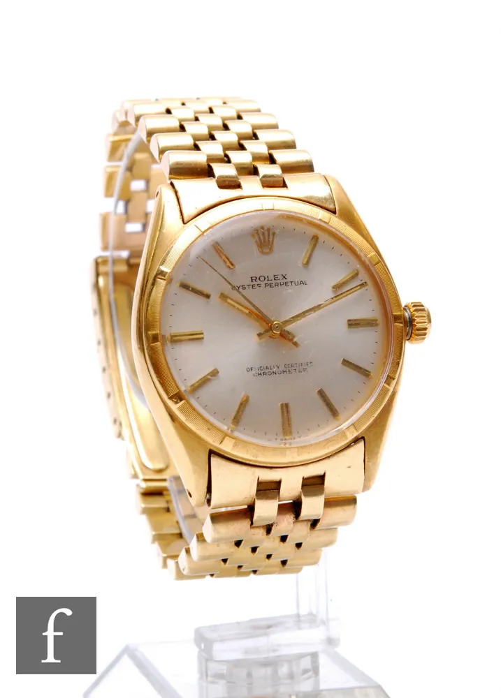 Rolex Oyster Perpetual 6085 34mm Yellow gold Silver 5