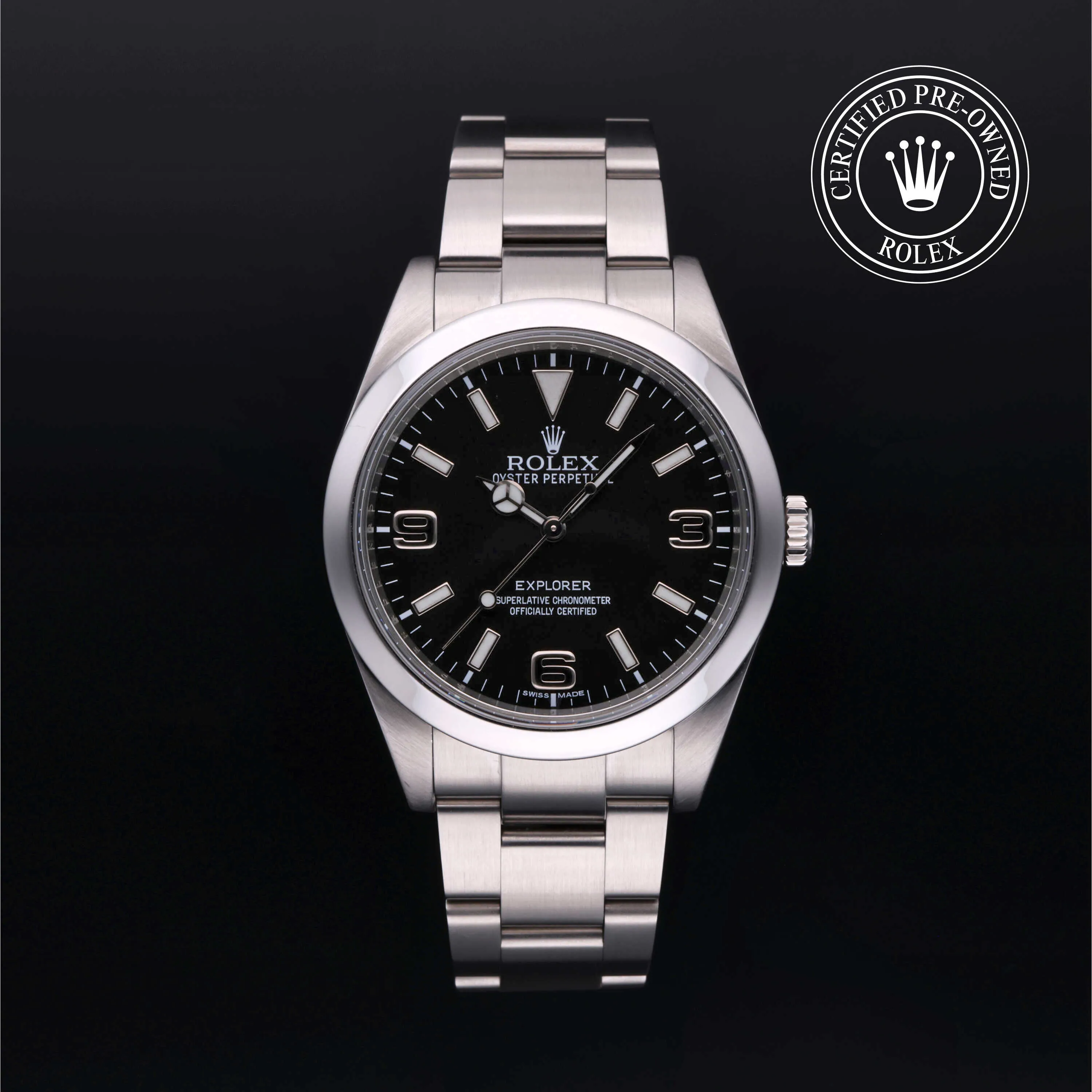 Rolex Explorer 214270-0001 39mm Oystersteel Black