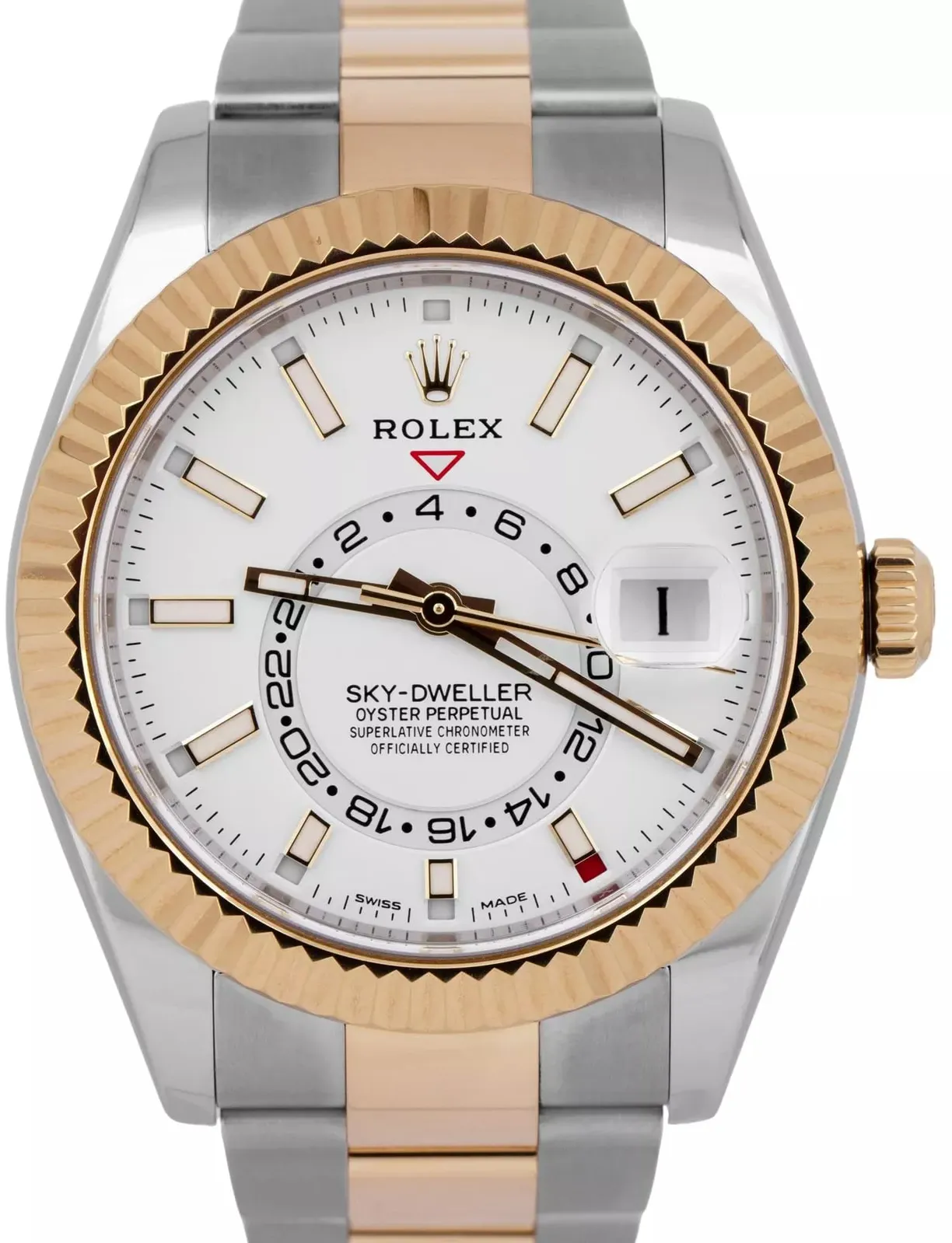 Rolex Sky-Dweller 326933-0009 42mm Yellow gold White