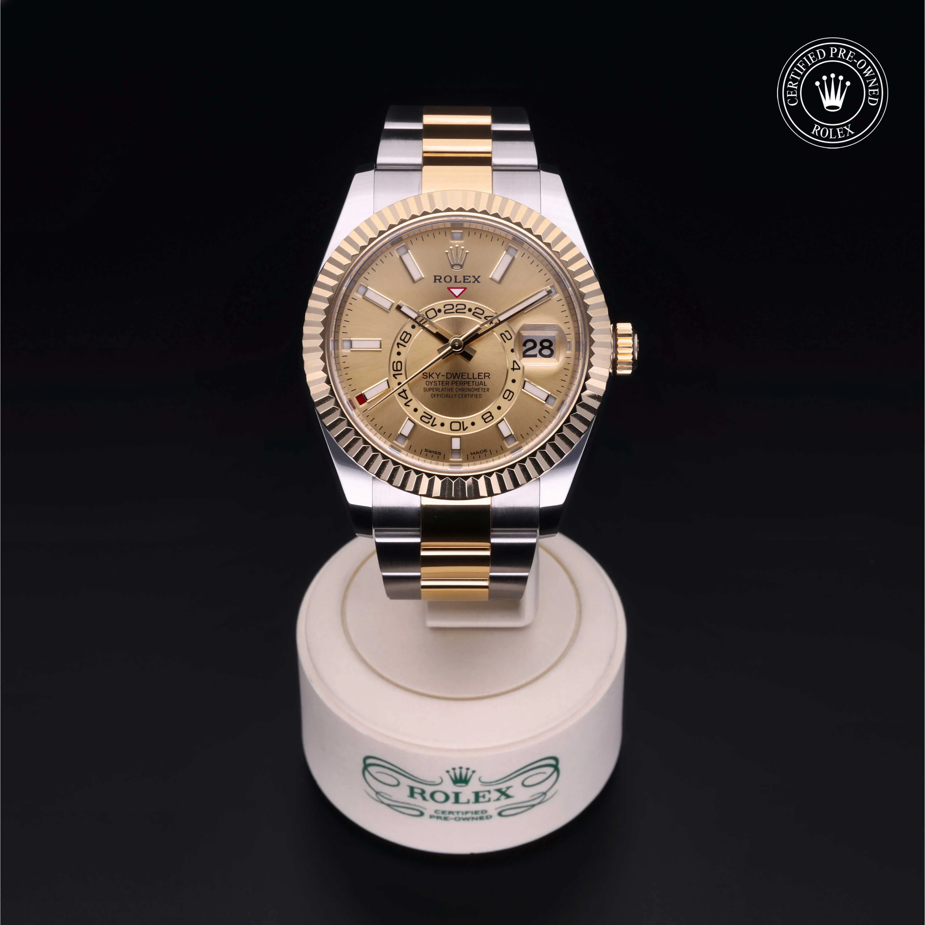 Rolex Sky-Dweller 326933 42mm Yellow gold and stainless steel Champagne 1