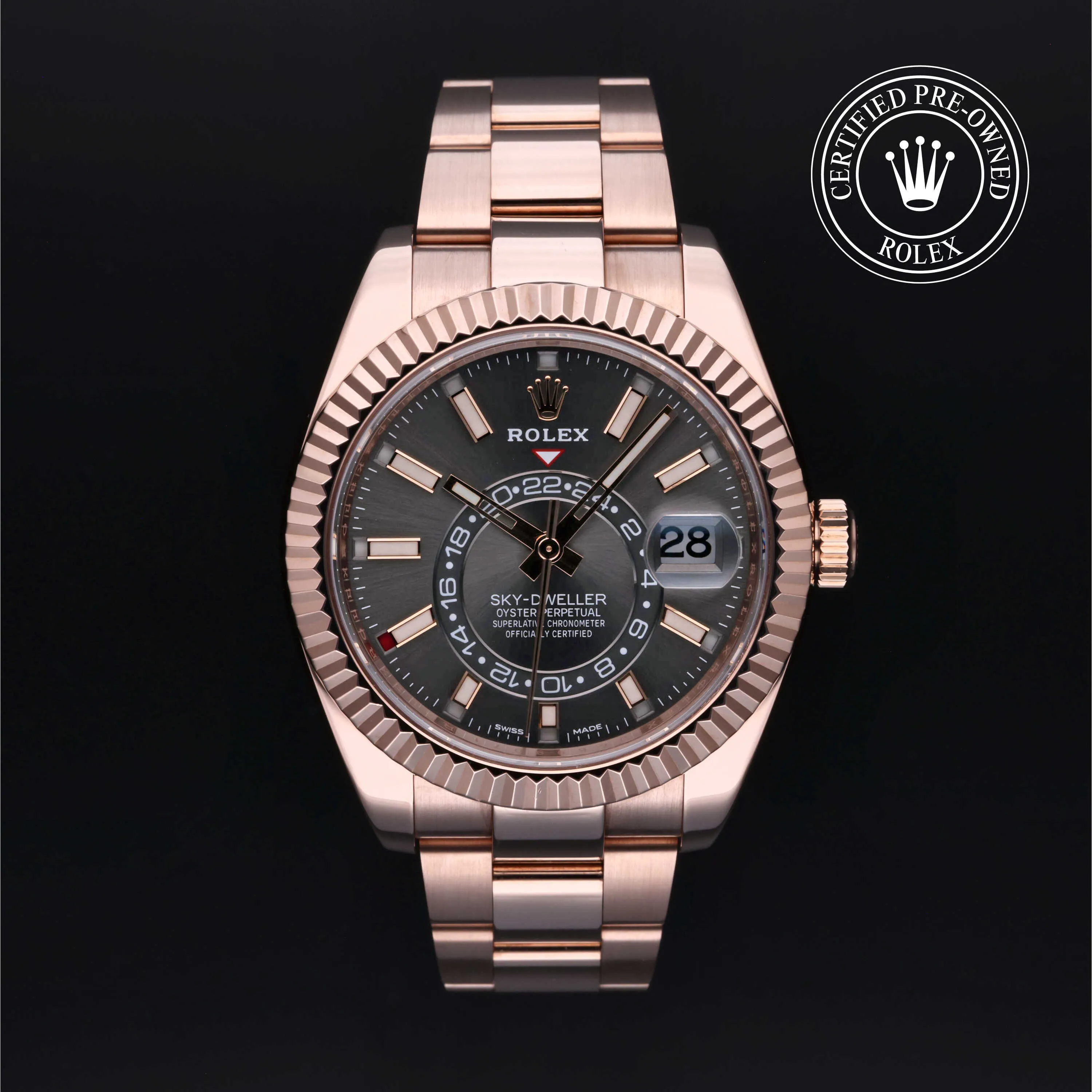 Rolex Sky-Dweller 326935 42mm Rose gold Gray