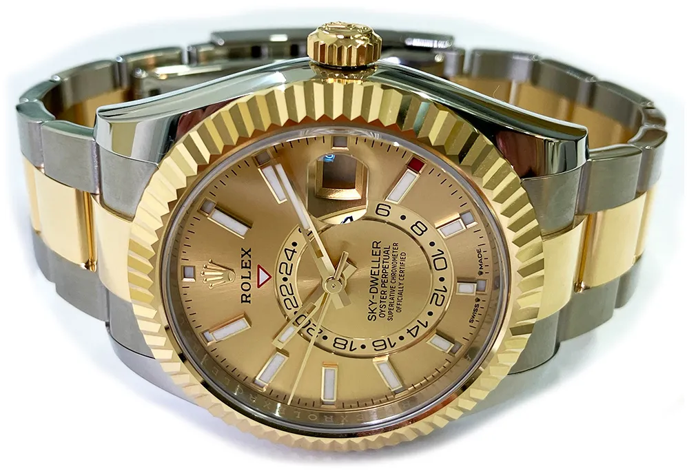 Rolex Sky-Dweller 336933 42mm Yellow gold and stainless steel Champagne 3