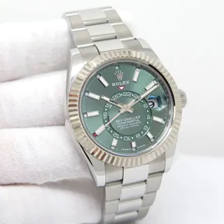 Rolex Sky-Dweller 336934-0001 42mm White gold and Stainless steel Green