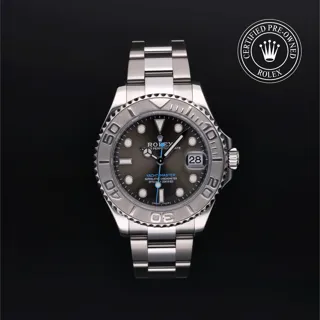 Rolex Yacht-Master 37 268622 Platinum and Oystersteel Gray