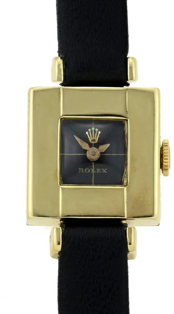 Rolex 2162 15.5mm Yellow gold Black 6