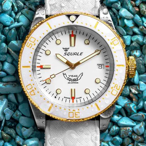 Squale 40mm Stainless steel White