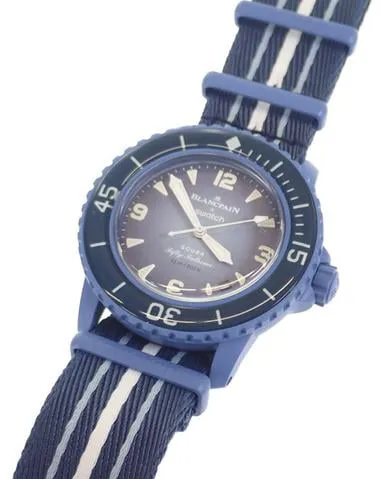 Swatch Scuba Fifty Fathoms SO35A100 42.5mm Ceramic Blue