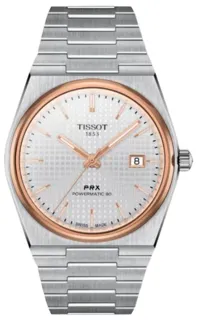 Tissot PRX Powermatic T1374072103100 Rose gold and Stainless steel Silver