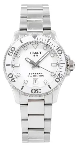 Tissot Seastar T120.210.11.011.00 36mm Stainless steel White