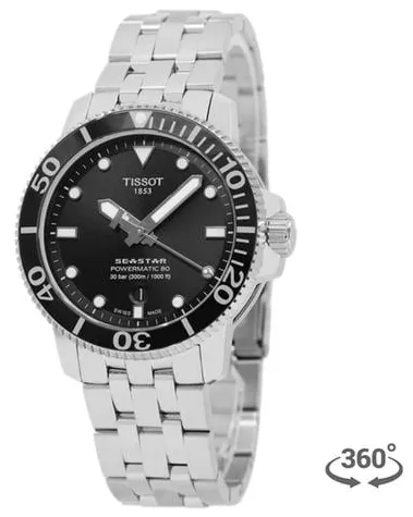 Tissot Seastar 1000 T120.407.11.051.00 43mm Stainless steel Black