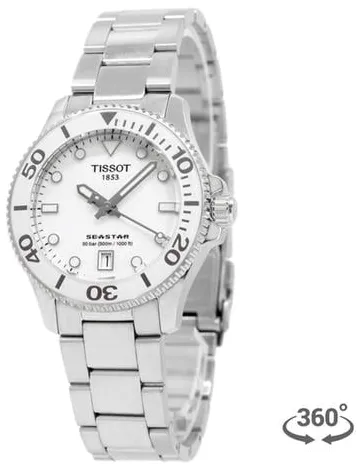 Tissot Seastar T120.210.11.011.00 36mm Stainless steel White