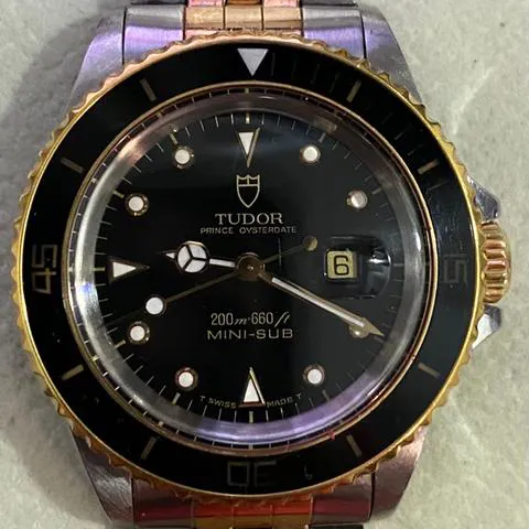 Tudor Mini Sub 73091 33mm Yellow gold and Stainless steel Black