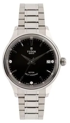 Tudor Style 12300 34mm Stainless steel Black