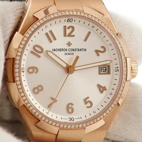 Vacheron Constantin Overseas 47560/000R-9672 36.5mm Rose gold Silver 3