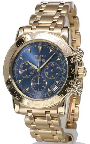 Zenith El Primero Rainbow 60.0360.400 40mm Yellow gold Blue