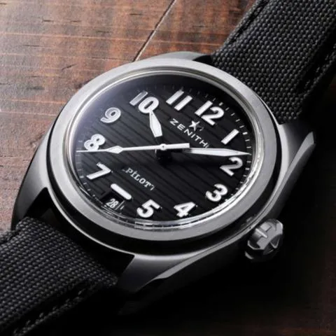 Zenith Pilot 03.4000.3620/21.I001 40mm Stainless steel Black