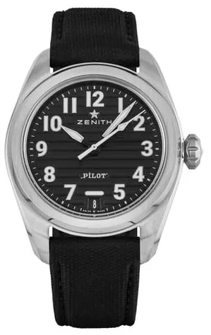 Zenith Pilot 03.4000.3620/21.I001 40mm Stainless steel Black