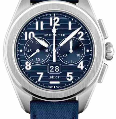 Zenith Pilot 03.4000.3652/51.I003 42.5mm Stainless steel Blue