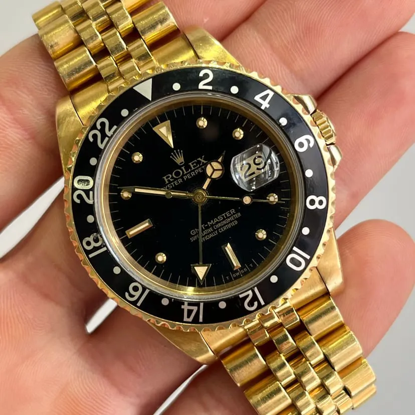 Rolex GMT-Master 16758 40mm Yellow gold Black