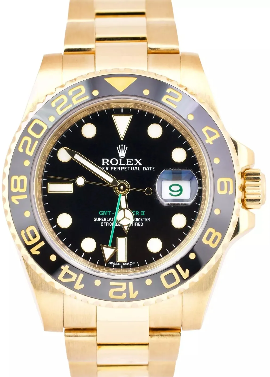 Rolex GMT-Master II 116718LN-0001 40mm Yellow gold Black