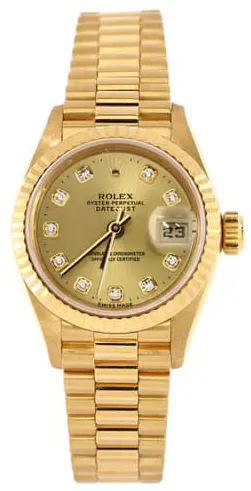 Rolex Lady-Datejust 69178 26mm Yellow gold Champagne