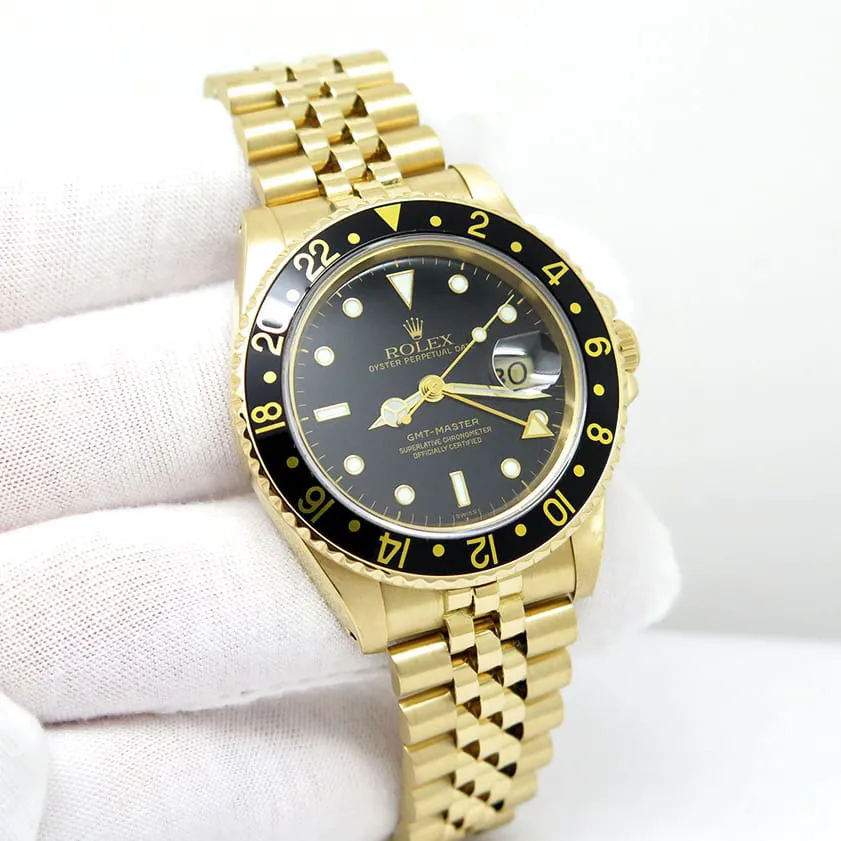 Rolex GMT-Master 16758 40mm Yellow gold Black