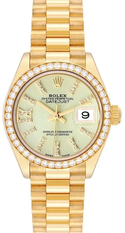 Rolex Lady-Datejust 279138RBR-0003 28mm Yellow gold Champagne