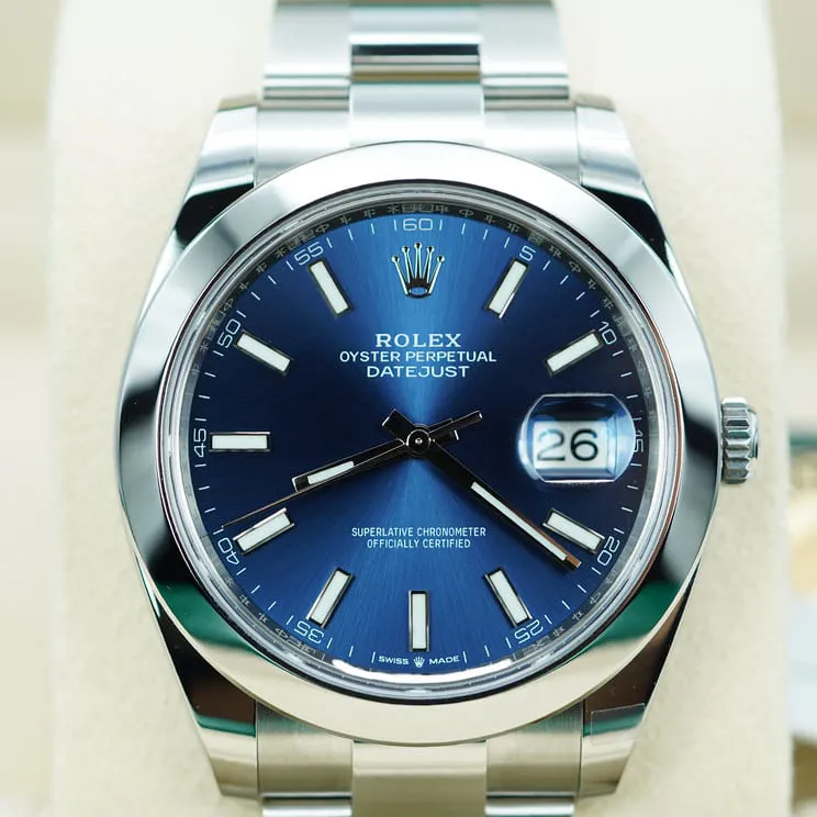 Rolex Datejust 41 126300-0001 41mm Oystersteel Blue